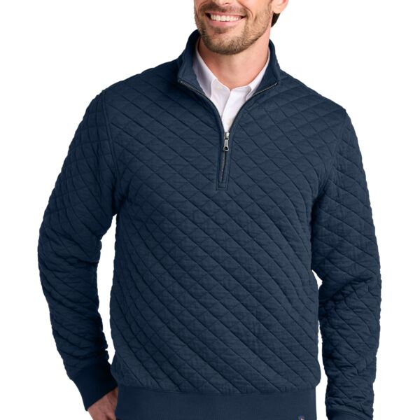 Brooks Brothers Diamond Quilt 1/4 Zip BB18212 Diamond Quilt 1/4 Zip Thumbnail