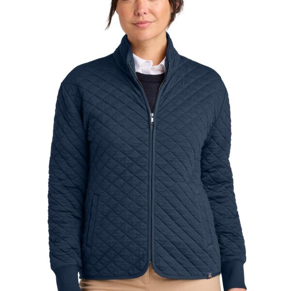 Brooks Brothers Women's Diamond Quilt Full Zip BB18213 Women's Diamond Quilt Full Zip Thumbnail