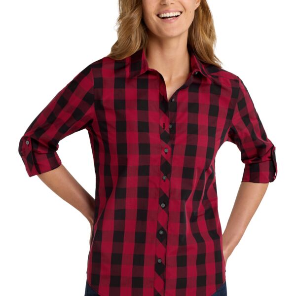 Port Authority Ladies Everyday Plaid Shirt LW670 Ladies Everyday Plaid Shirt Thumbnail